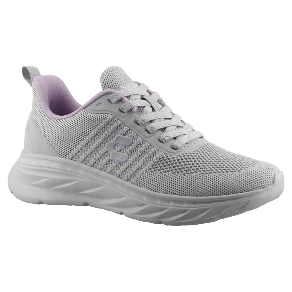 Foto 2 pulgar | Tenis Deportivo Dama Charly 59608 Gris/lila Dama Comodos Talla 22 A 27 E