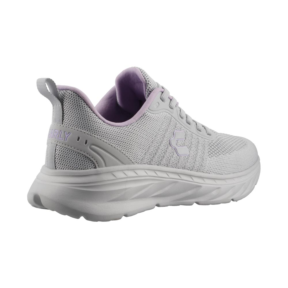 Foto 4 pulgar | Tenis Deportivo Dama Charly 59608 Gris/lila Dama Comodos Talla 22 A 27 E