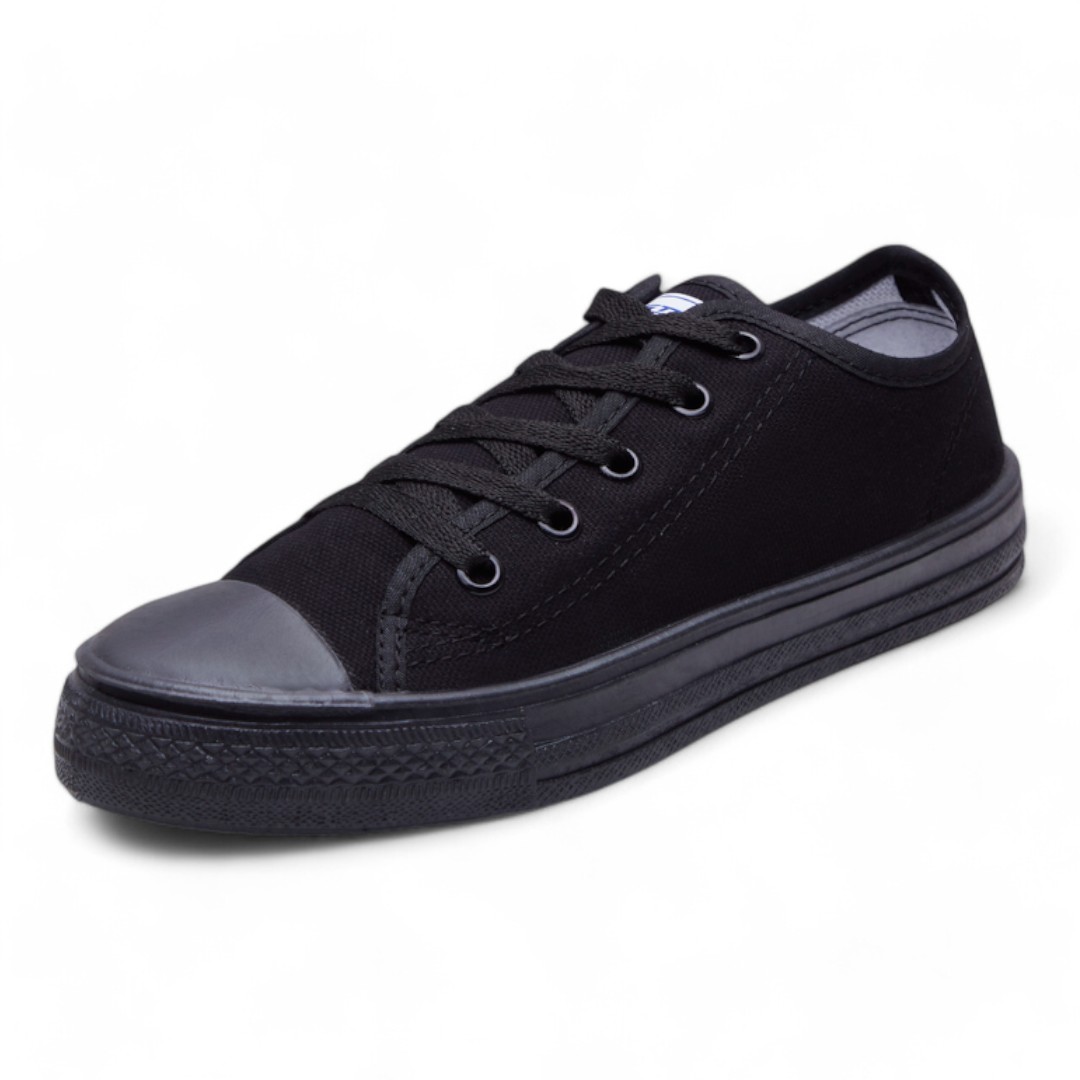 Tenis Calzado Watanabe Negro Tela Con Punta