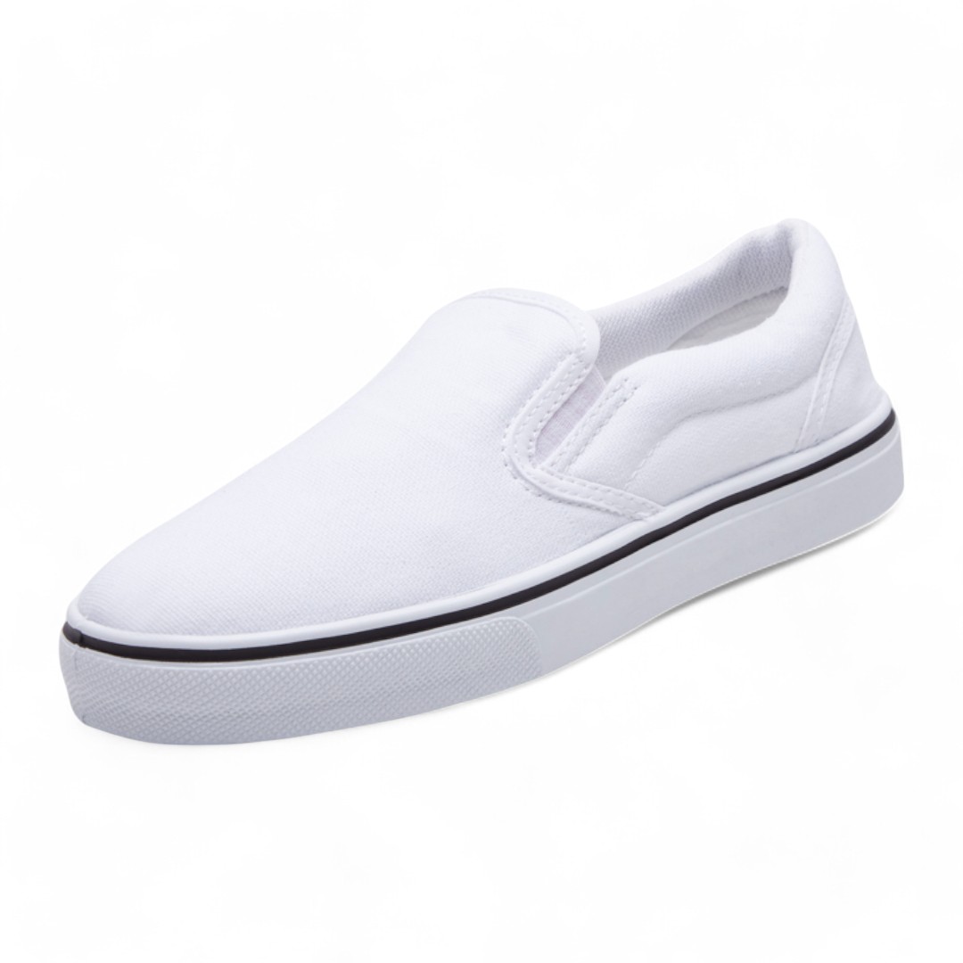Tenis Calzado Watanabe Blanco Sin Agujetas