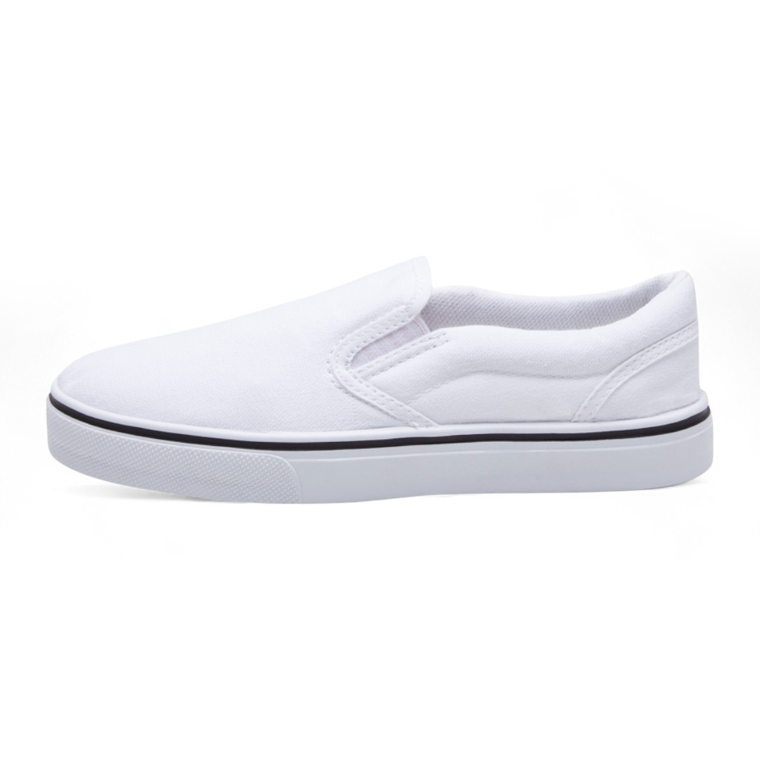 Foto 3 pulgar | Tenis Calzado Watanabe Blanco Sin Agujetas