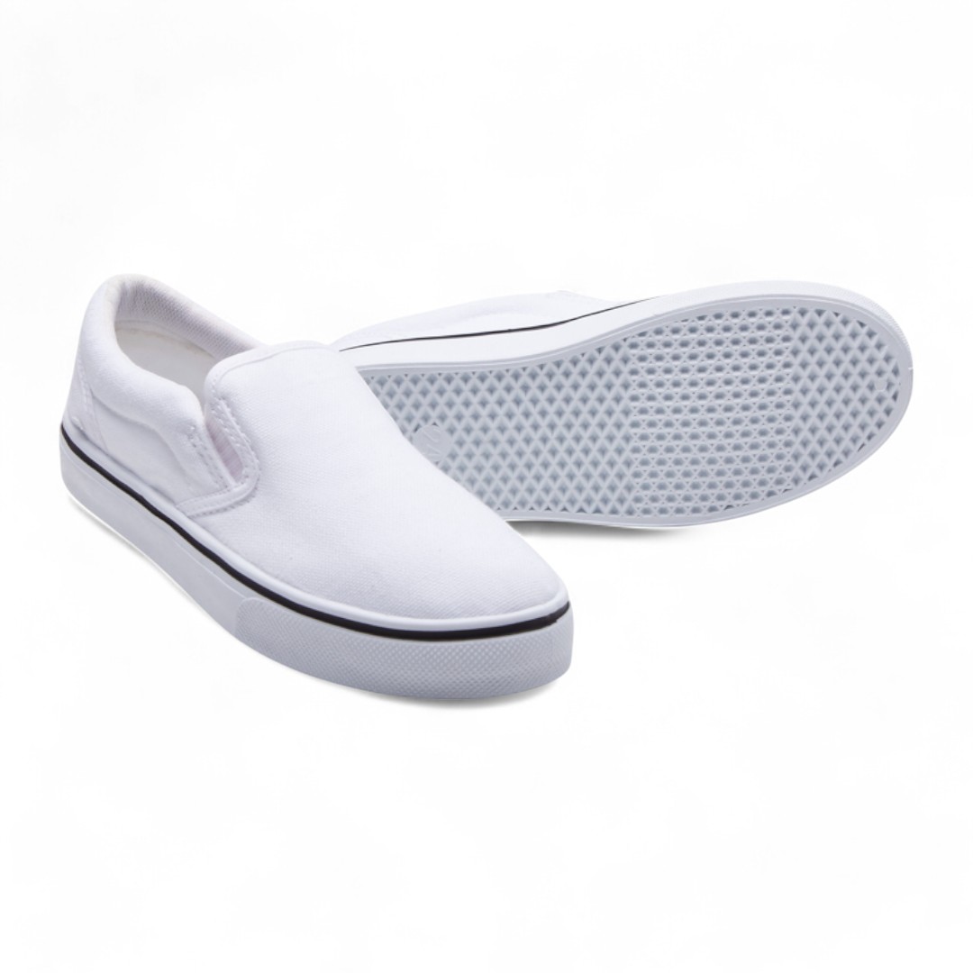 Foto 4 pulgar | Tenis Calzado Watanabe Blanco Sin Agujetas