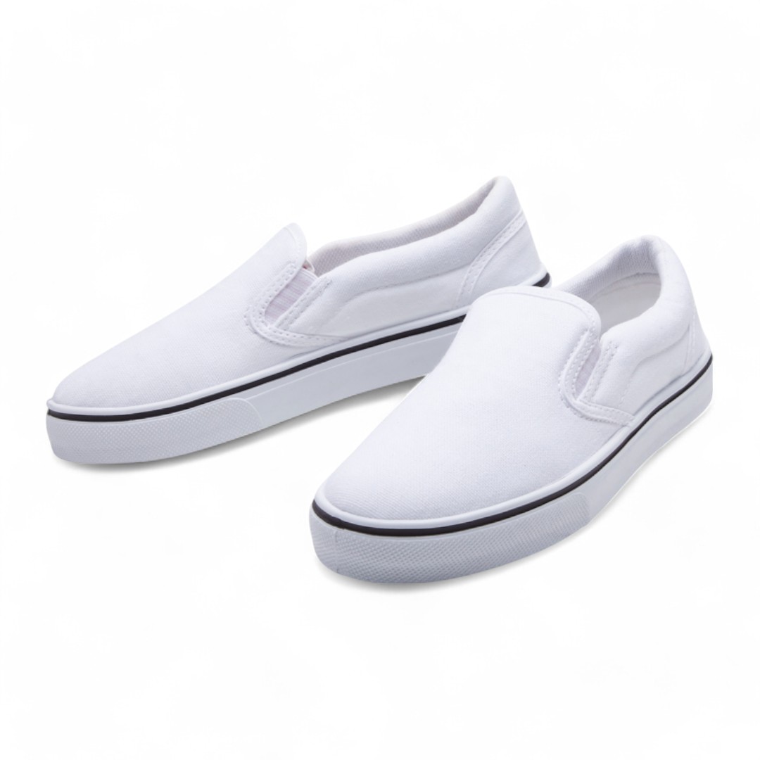 Foto 5 pulgar | Tenis Calzado Watanabe Blanco Sin Agujetas