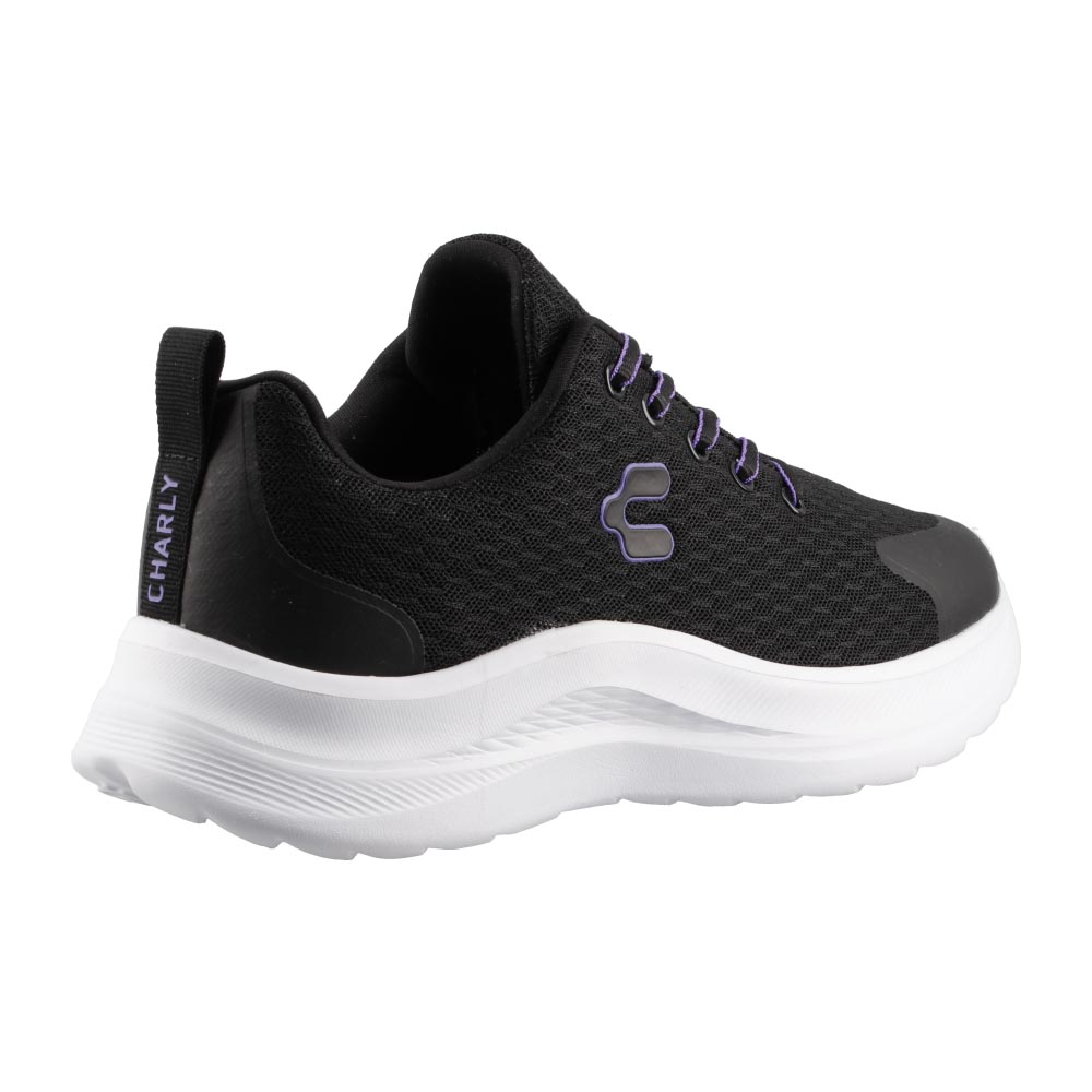 Foto 4 pulgar | Tenis Deportivo Mujer Charly 43026 Negro Entrenamiento Comodos Originales Talla 22 A 27 E