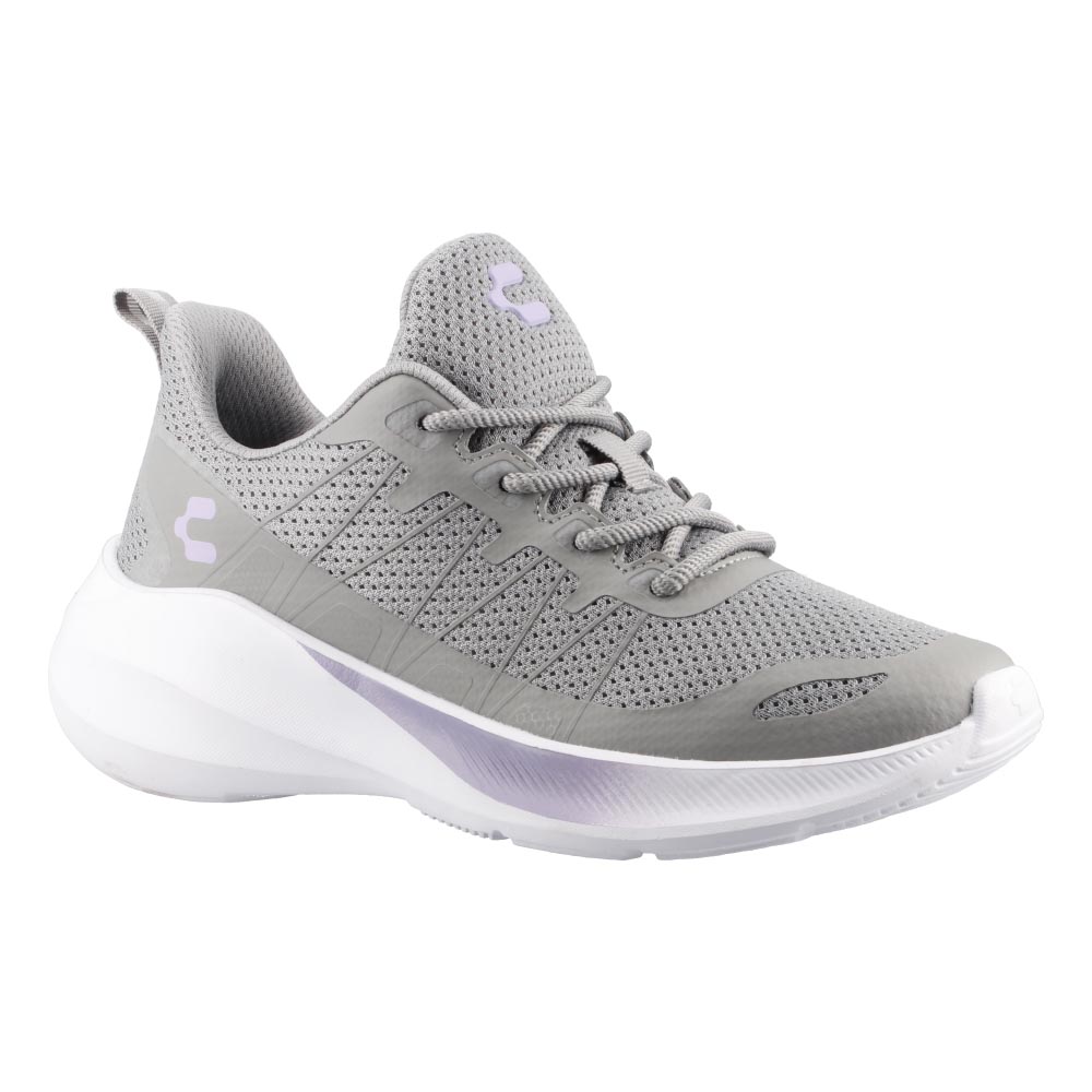 Foto 2 | Tenis Deportivos Mujer Charly 59975 Gris Comodos Dama De Entrenamiento Gym Talla 22 A 27 E