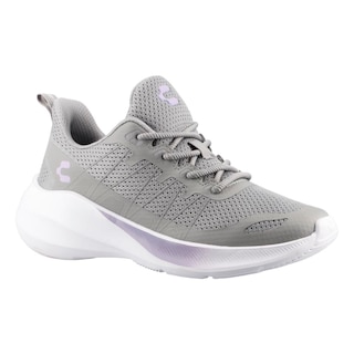 Foto 2 | Tenis Deportivos Mujer Charly 59975 Gris Comodos Dama De Entrenamiento Gym Talla 22 A 27 E