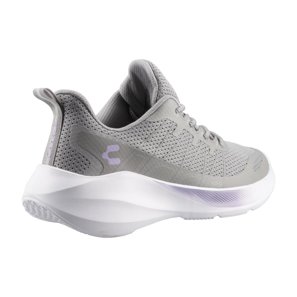 Foto 4 pulgar | Tenis Deportivos Mujer Charly 59975 Gris Comodos Dama De Entrenamiento Gym Talla 22 A 27 E