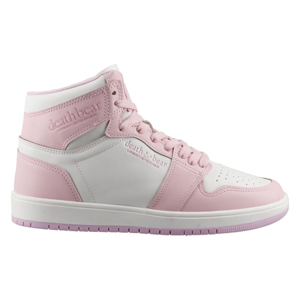 Foto 3 pulgar | Tenis Mujer Death Bear 333 Blanco/rosa Tipo Bota Urbanos Casual Dama Talla 22 A 25.5 M