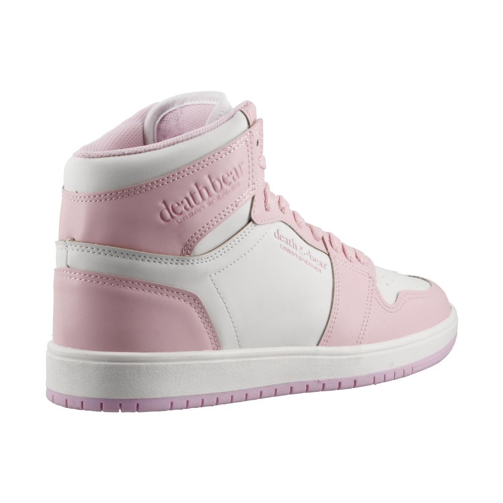 Foto 4 pulgar | Tenis Mujer Death Bear 333 Blanco/rosa Tipo Bota Urbanos Casual Dama Talla 22 A 25.5 M