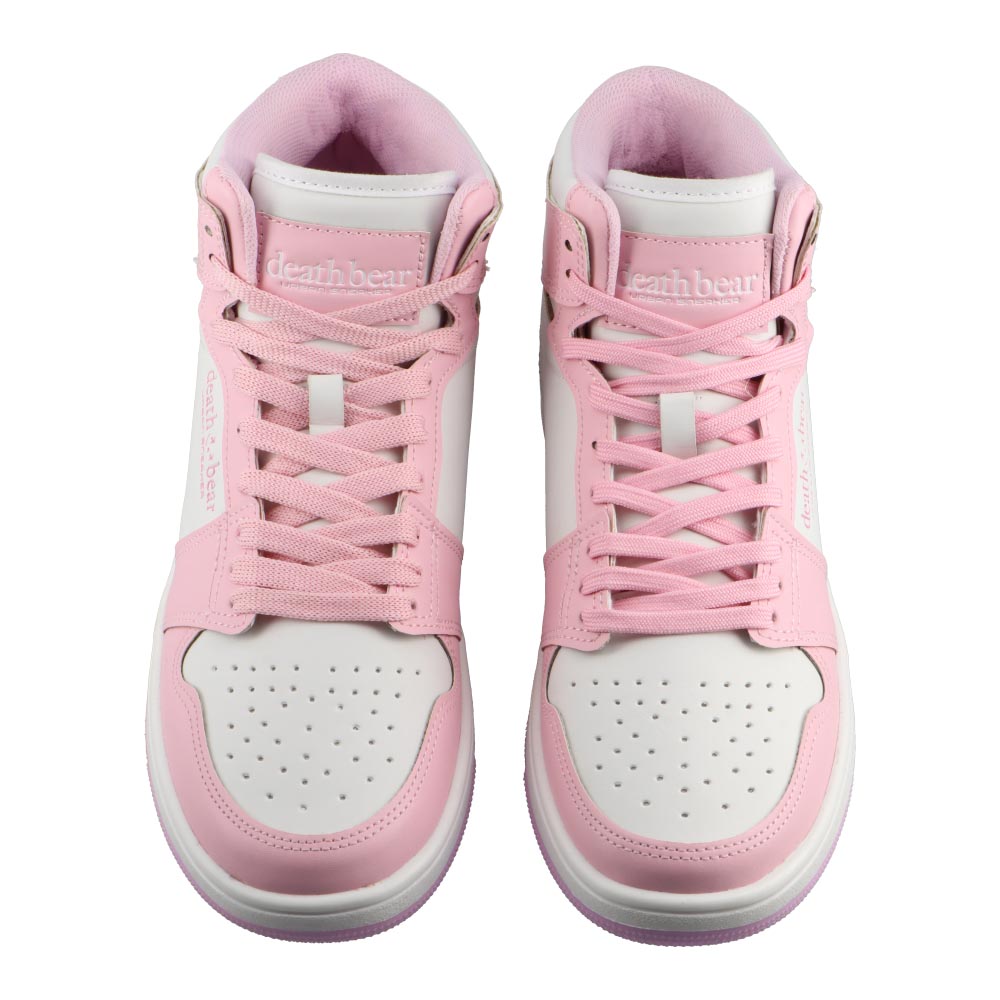 Foto 7 pulgar | Tenis Mujer Death Bear 333 Blanco/rosa Tipo Bota Urbanos Casual Dama Talla 22 A 25.5 M