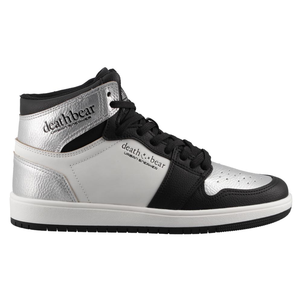 Foto 2 pulgar | Tenis Mujer Death Bear 333 Negro / Plata Tipo Bota Urbanos Casual Dama Talla 22 A 25.5 M
