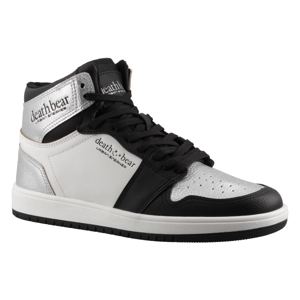 Foto 2 | Tenis Mujer Death Bear 333 Negro / Plata Tipo Bota Urbanos Casual Dama Talla 22 A 25.5 M