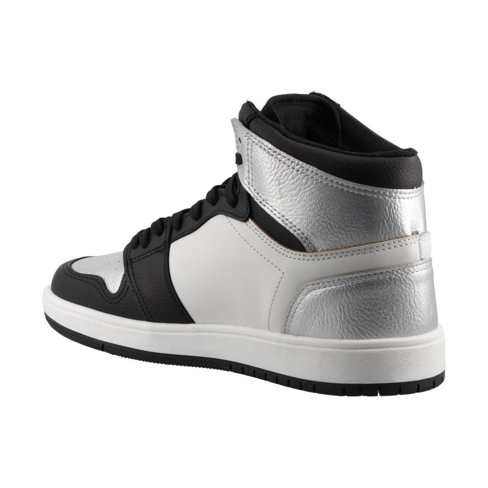 Foto 4 | Tenis Mujer Death Bear 333 Negro / Plata Tipo Bota Urbanos Casual Dama Talla 22 A 25.5 M