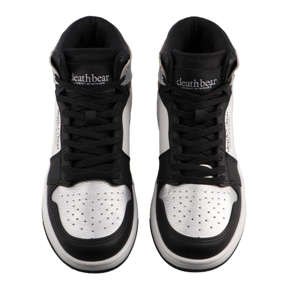 Foto 7 pulgar | Tenis Mujer Death Bear 333 Negro / Plata Tipo Bota Urbanos Casual Dama Talla 22 A 25.5 M
