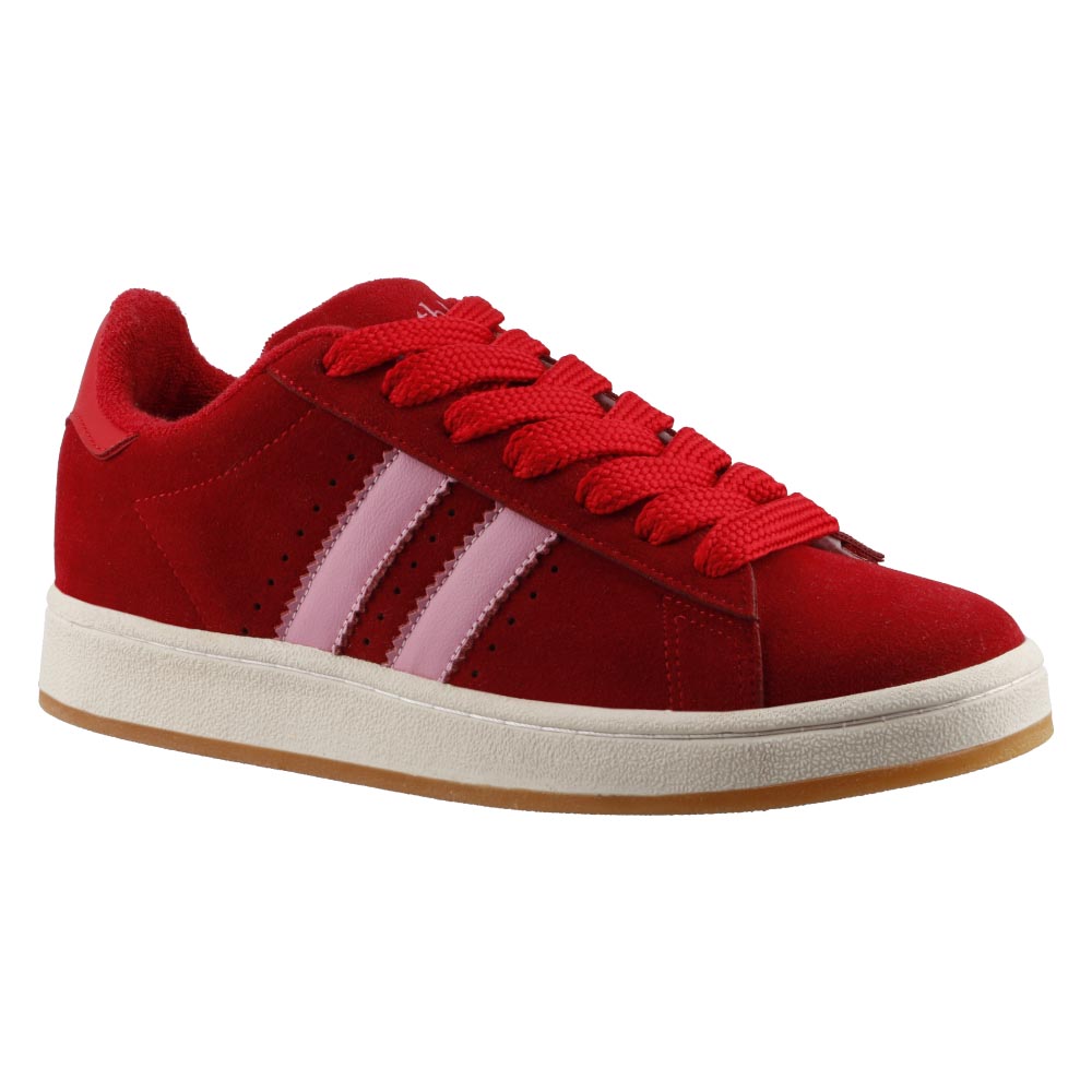 Foto 3 pulgar | Tenis Dama Death Bear 406 Rojo Tenis Casual Mujer Talla 22 A 26 M