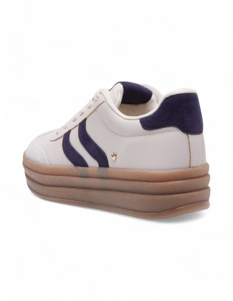 Foto 4 pulgar | Tenis Calzado Watanabe Color Multicolor Blanco Con Morado