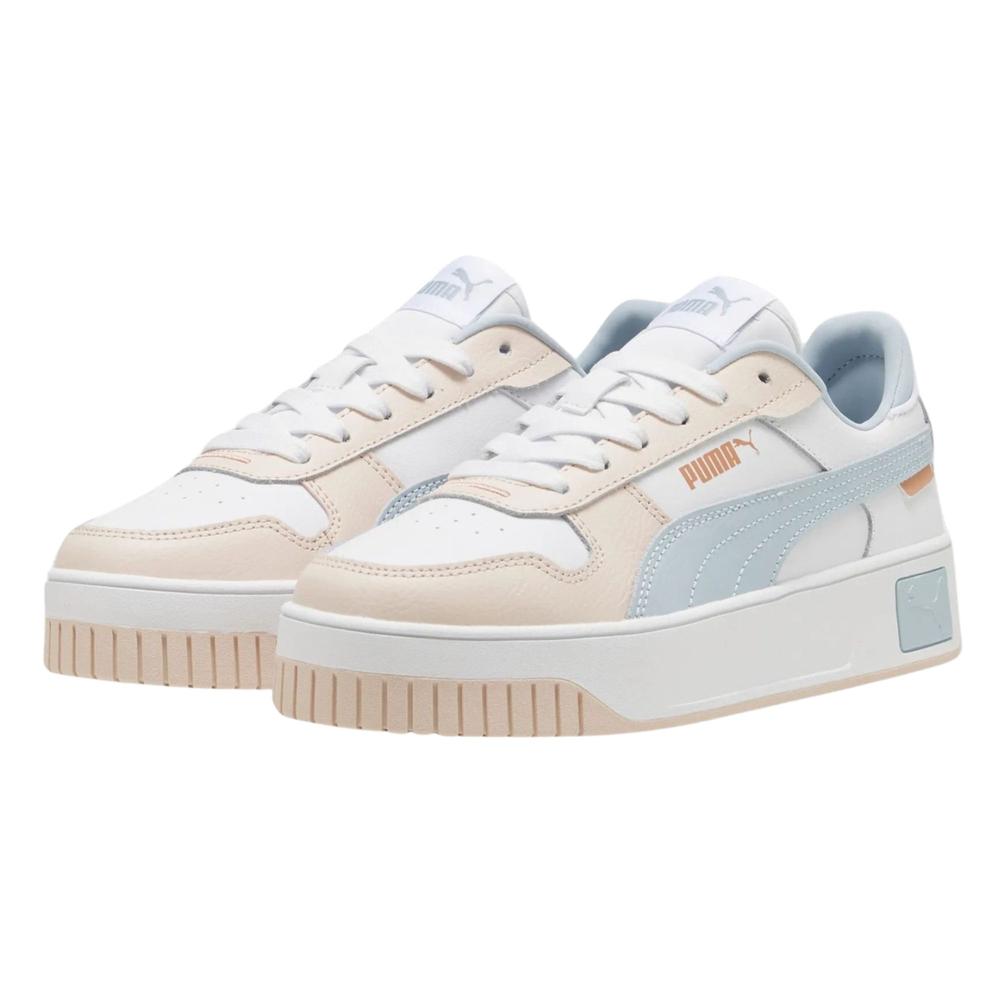 Foto 3 pulgar | Tenis Puma Carina Street Jr Mujer Girly Blanco
