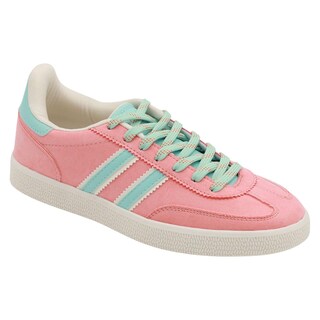 Foto 1 | Tenis Con Cordones Exterior Textil Color Rosa Para Mujer De Rbcollection