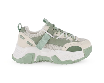 Foto 2 | Tenis Color Verde Chunky Material Sintetico