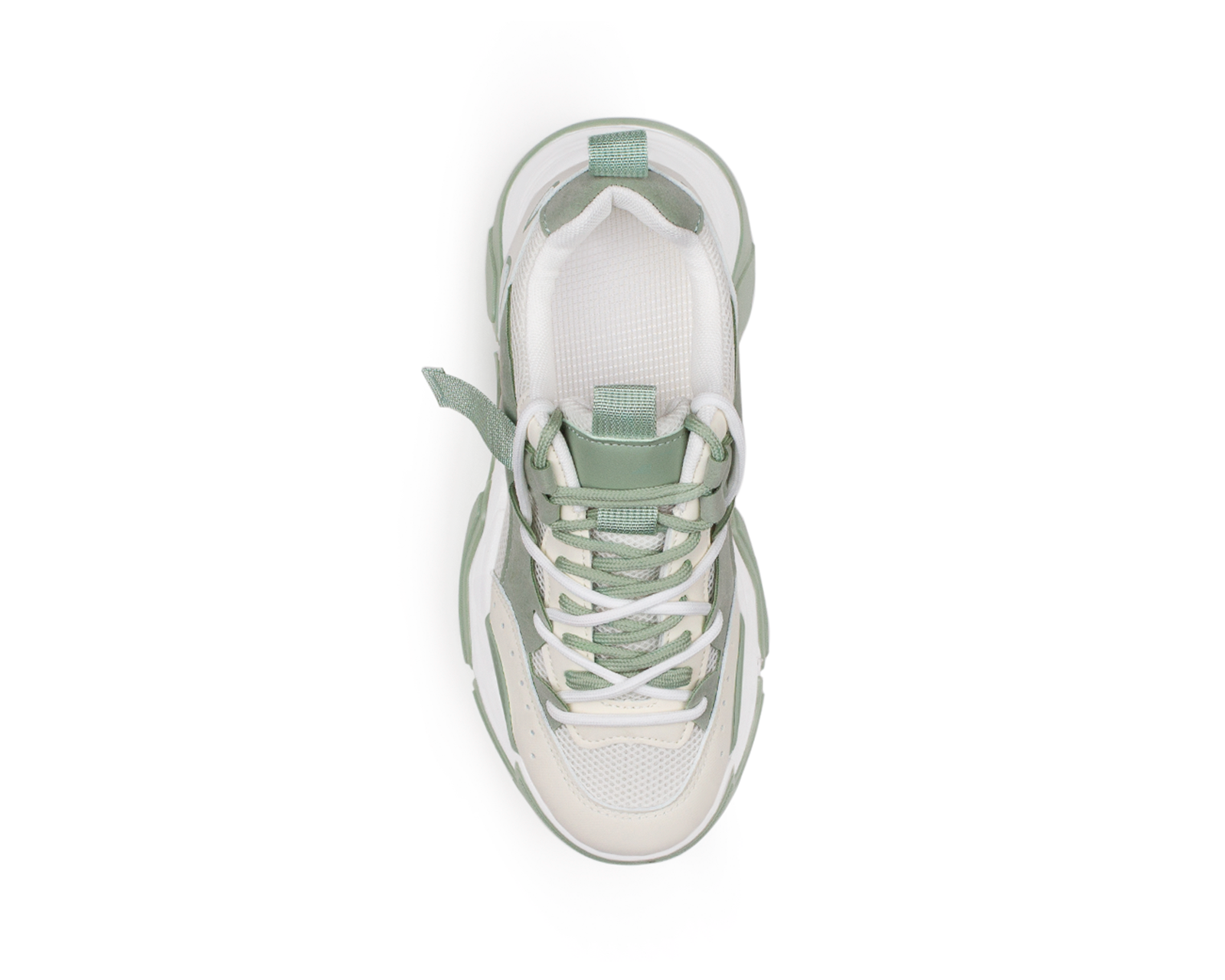 Foto 3 | Tenis Color Verde Chunky Material Sintetico