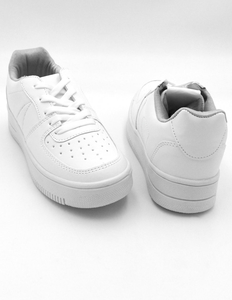 Foto 7 pulgar | Tenis Con Cordones Exterior Piel Vegana Color Blanco Para Mujer De Rbcollection
