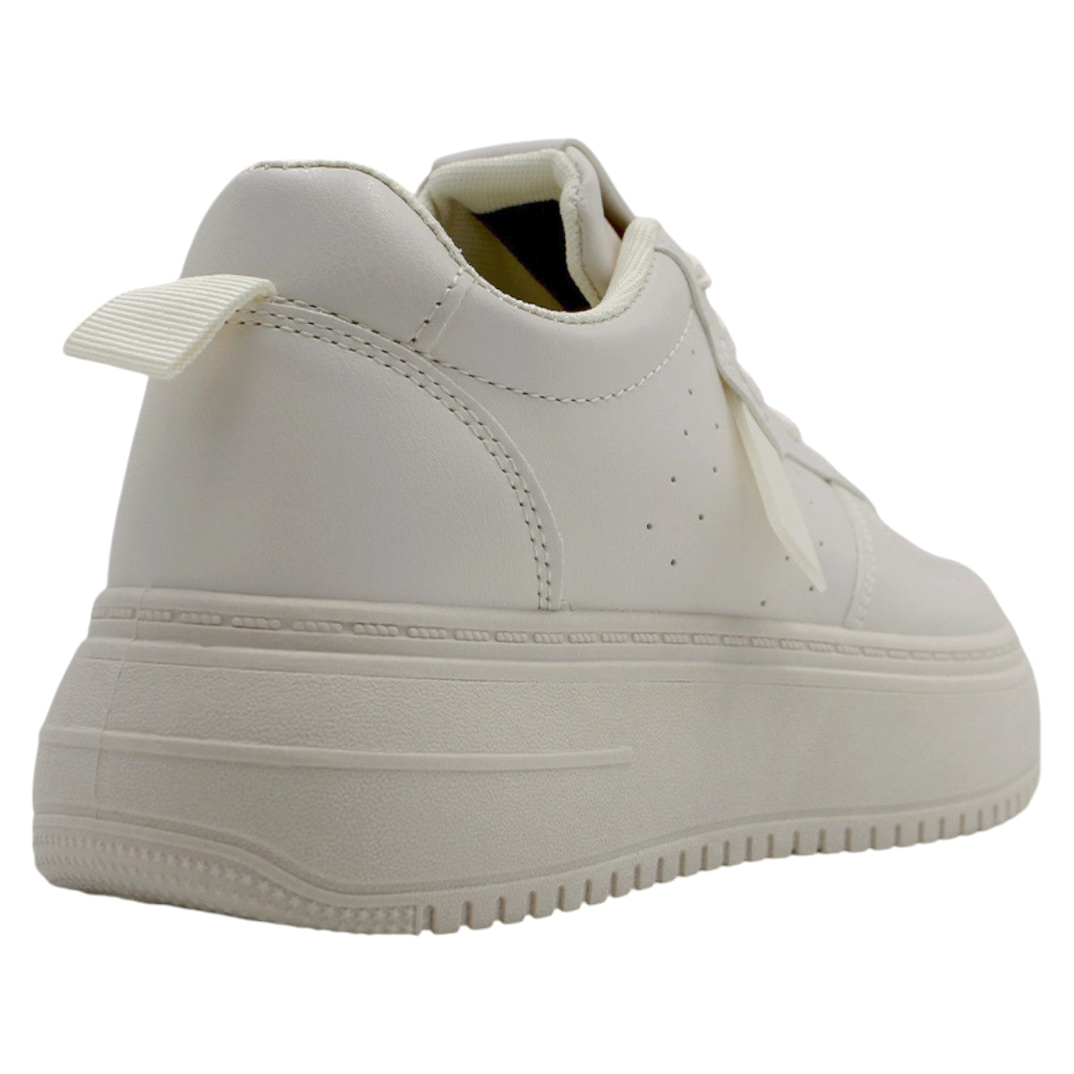 Foto 4 pulgar | Tenis Con Cordones Exterior Piel Vegana Color Beige  Para Mujer De Rbcollection