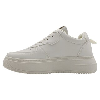 Foto 4 | Tenis Con Cordones Exterior Piel Vegana Color Beige Para Mujer De Rbcollection