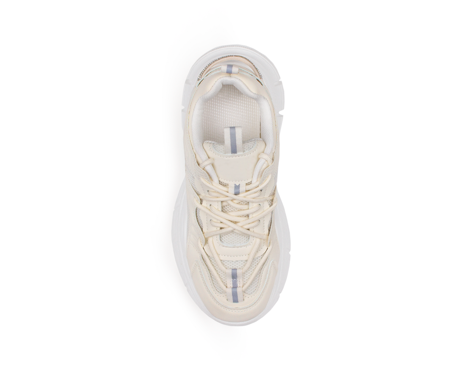 Foto 4 pulgar | Tenis Color Beige Chunky Material Sintético