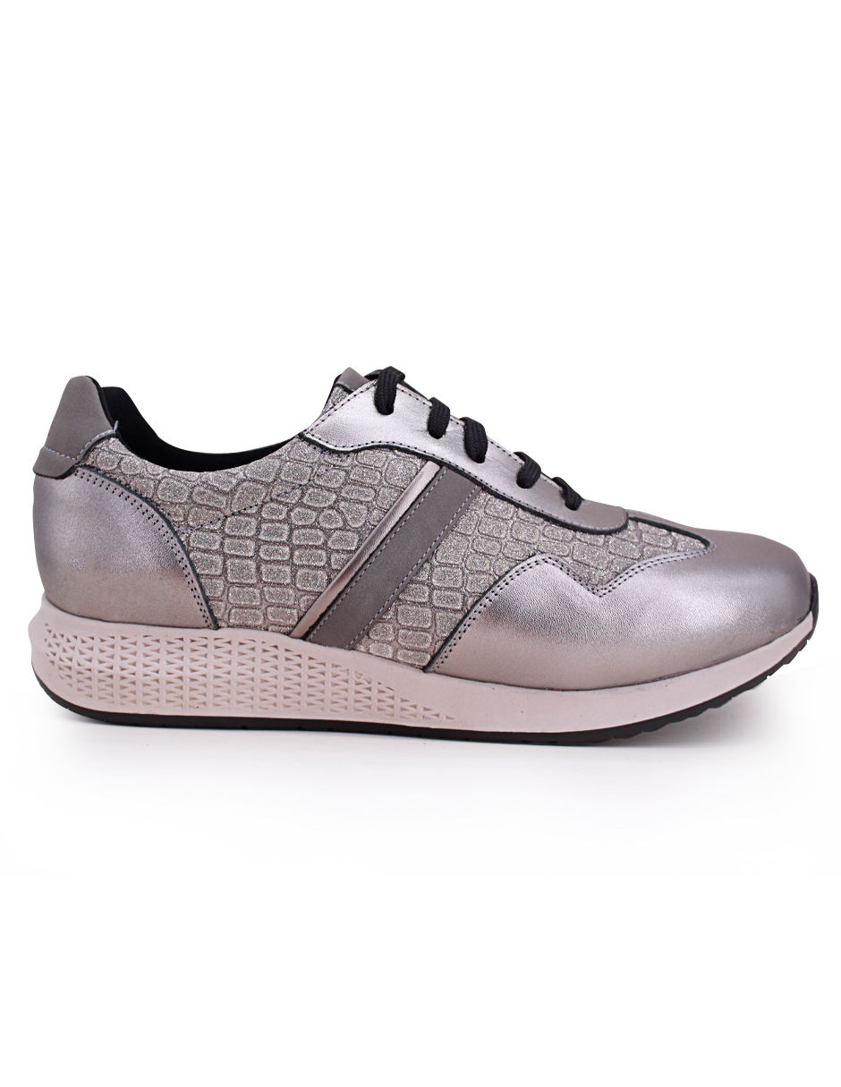 Foto 2 pulgar | Tenis Manet De Piel Casual Para Mujer