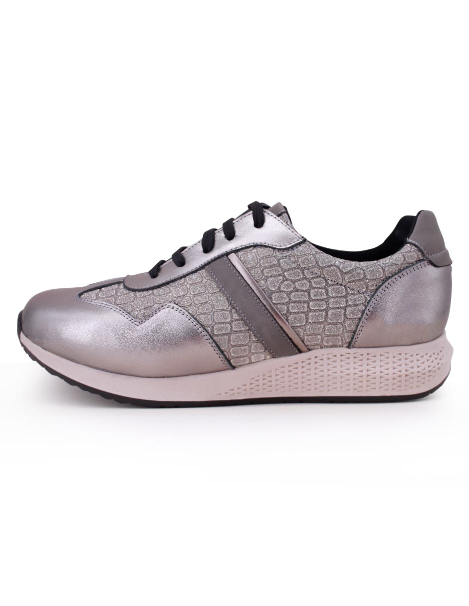 Foto 3 pulgar | Tenis Manet De Piel Casual Para Mujer