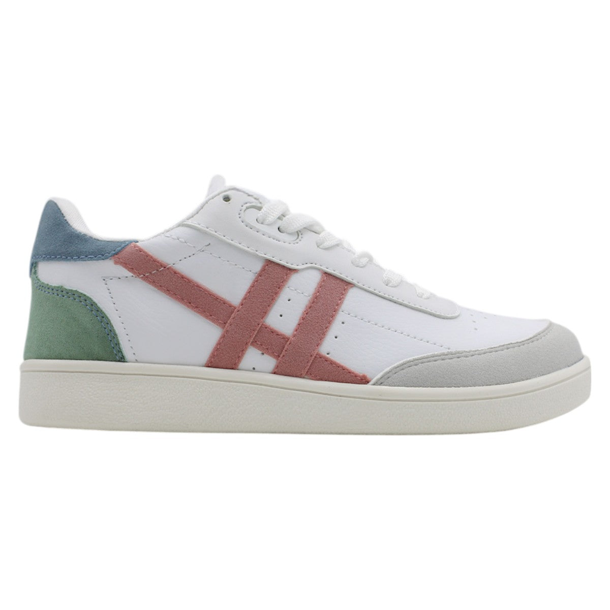 Foto 3 pulgar | Tenis Con Cordones Exterior Piel Vegana Color Blanco Para Mujer De Rbcollection