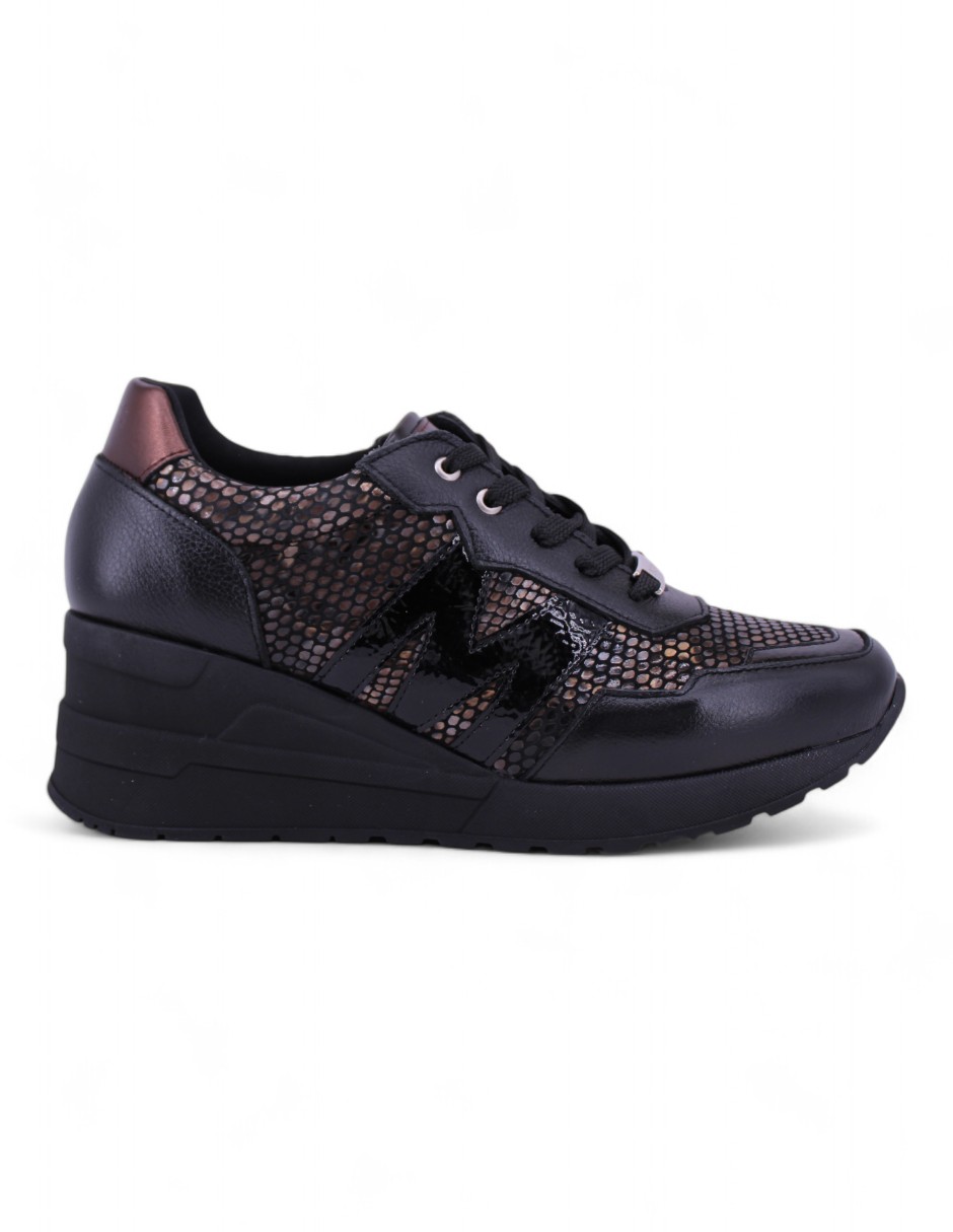 Tenis Manet De Piel Casuales Con Plataforma