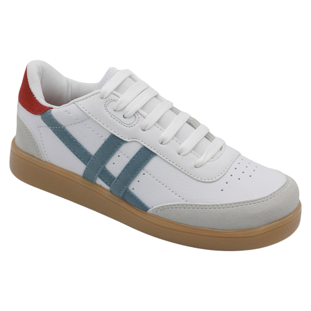 Tenis Con Cordones Exterior Piel Vegana Color Blanco Para Mujer De Rbcollection