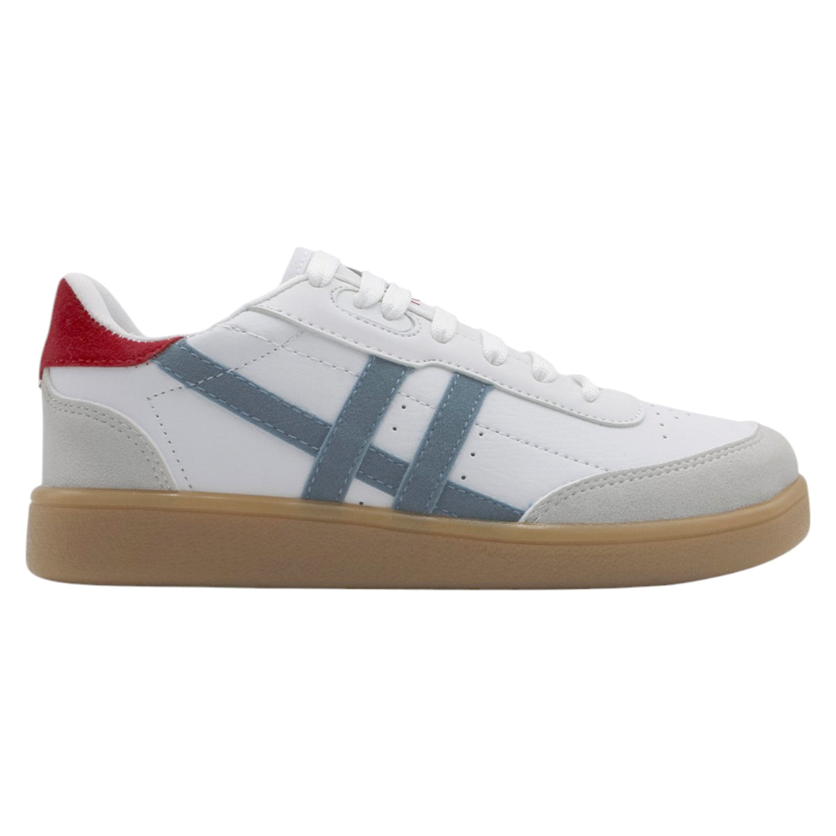 Foto 3 pulgar | Tenis Con Cordones Exterior Piel Vegana Color Blanco Para Mujer De Rbcollection