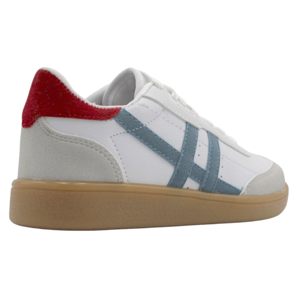 Foto 4 pulgar | Tenis Con Cordones Exterior Piel Vegana Color Blanco Para Mujer De Rbcollection