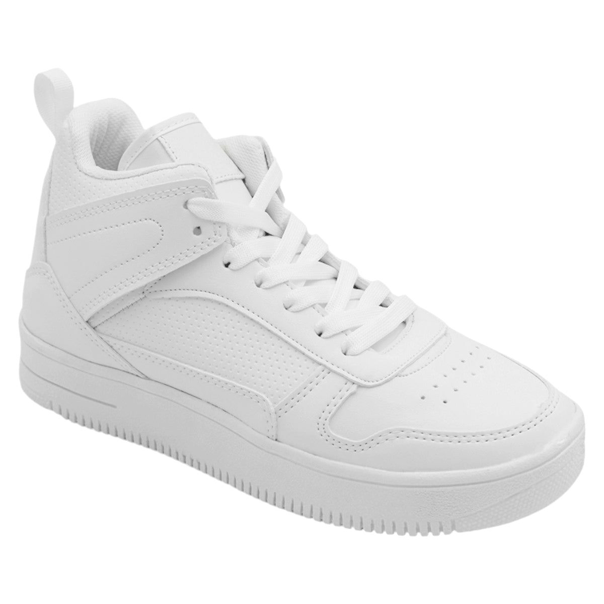 Foto 2 pulgar | Tenis Botín Exterior Piel Vegana Color Blanco Para Mujer De Rbcollection