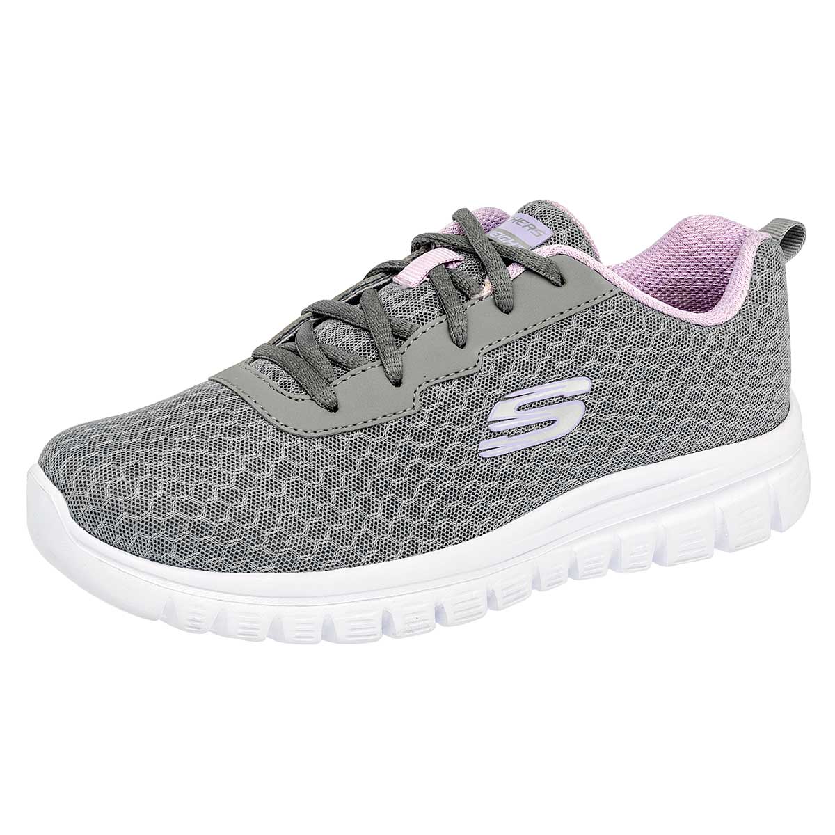 Foto 2 pulgar | Skechers Tenis Deportivo Para Mujer Gris