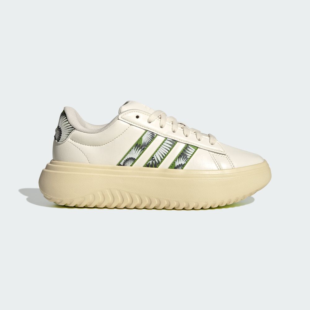Foto 3 pulgar | Tenis Adidas Grand Court Platform Adidas Blanco Mujer