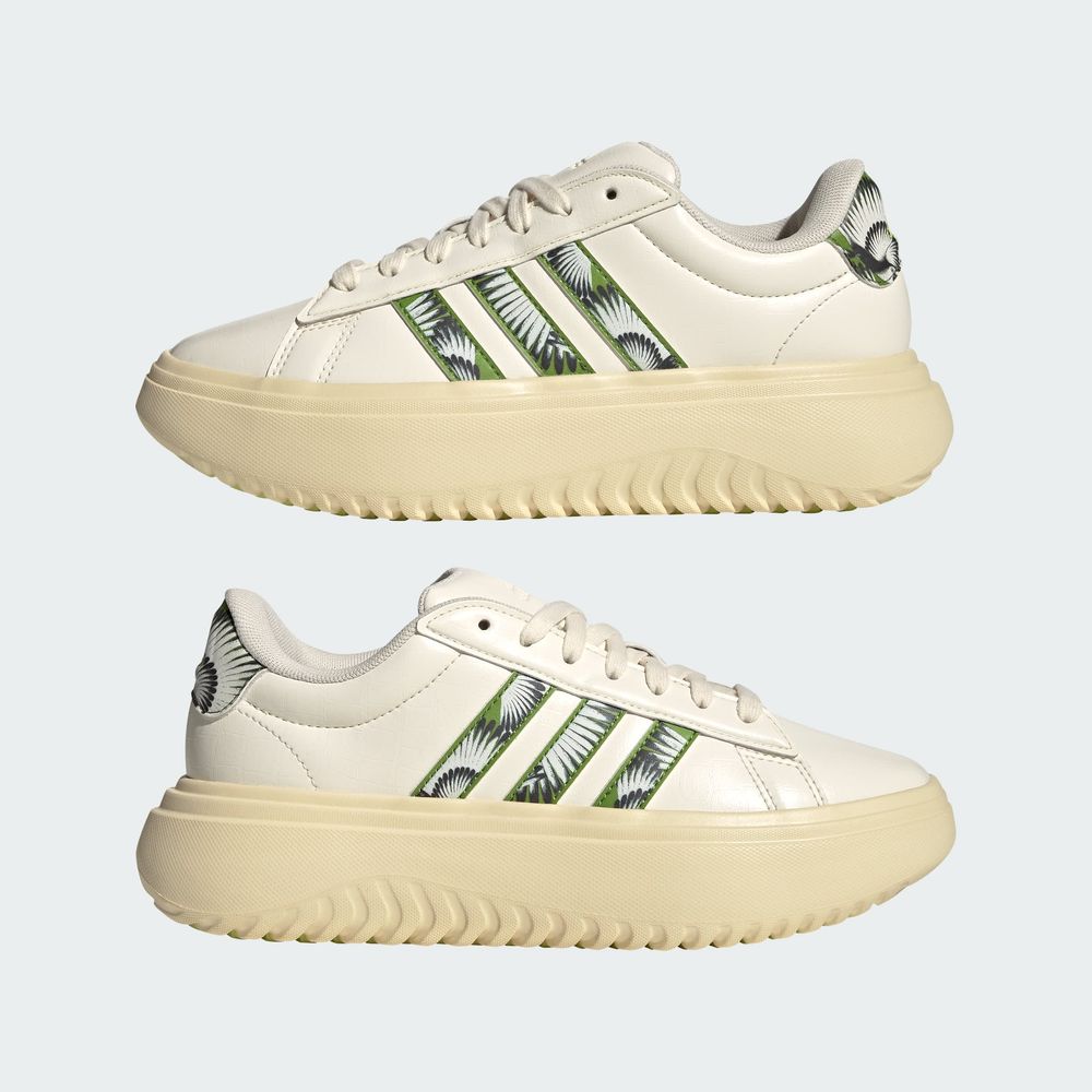 Foto 9 pulgar | Tenis Adidas Grand Court Platform Adidas Blanco Mujer