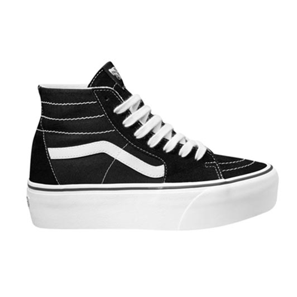 Foto 2 pulgar | Tenis Vans Stackform Plataforma Urbano Negro para Mujer
