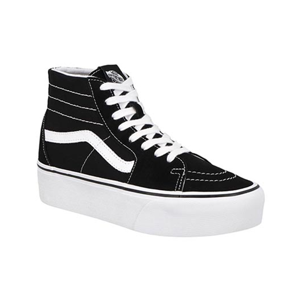 Foto 3 pulgar | Tenis Vans Stackform Plataforma Urbano Negro para Mujer