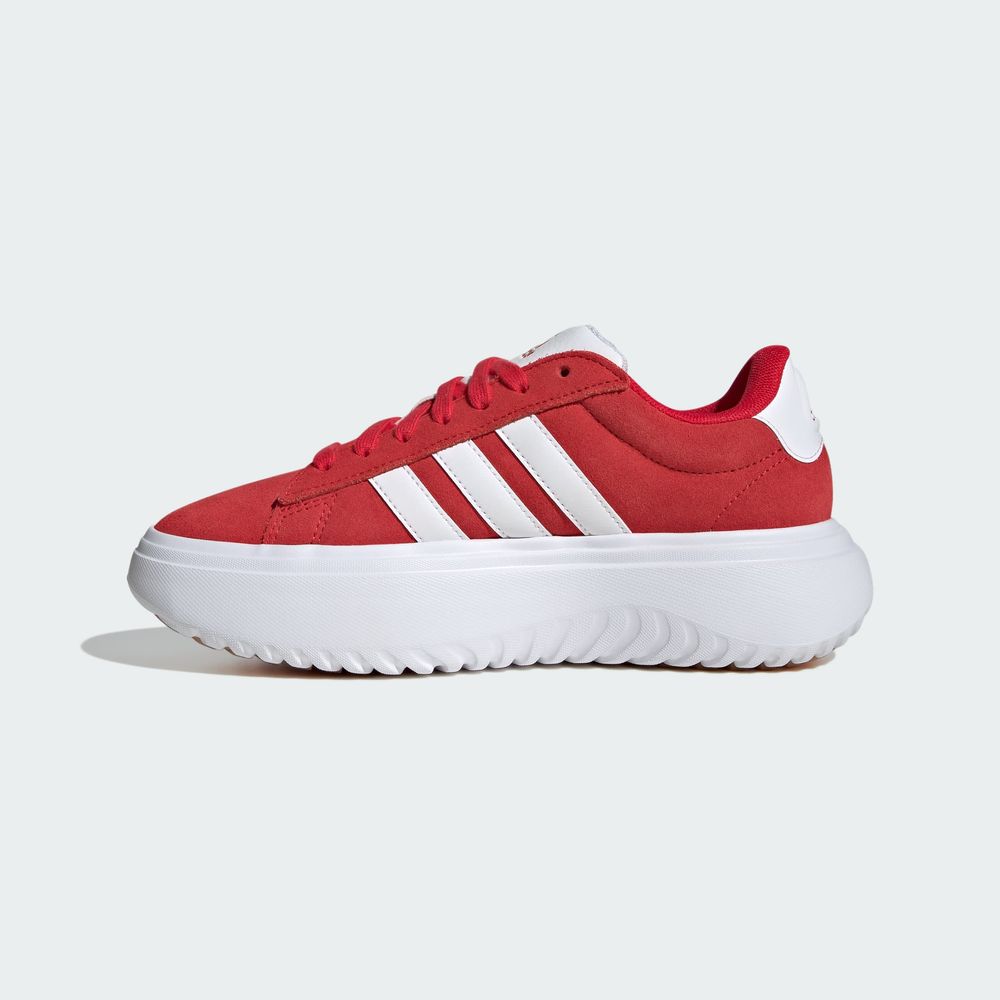 Foto 4 pulgar | Tenis Grand Court Platform Adidas Rojo Mujer