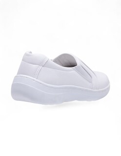 Foto 4 | Tenis Calzado Watanabe Color Blanco Tipo Piel Elástico