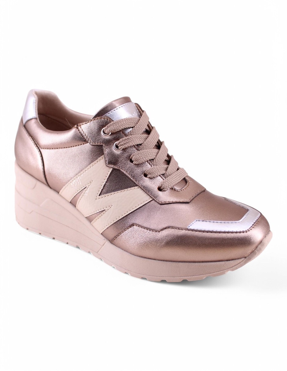 Tenis Manet De Piel Con Plataforma
