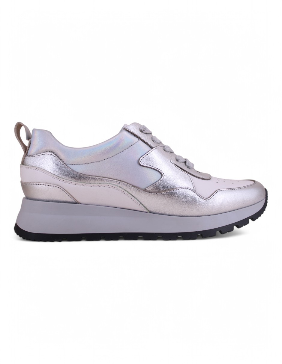 Tenis Manet De Piel Con Plataforma