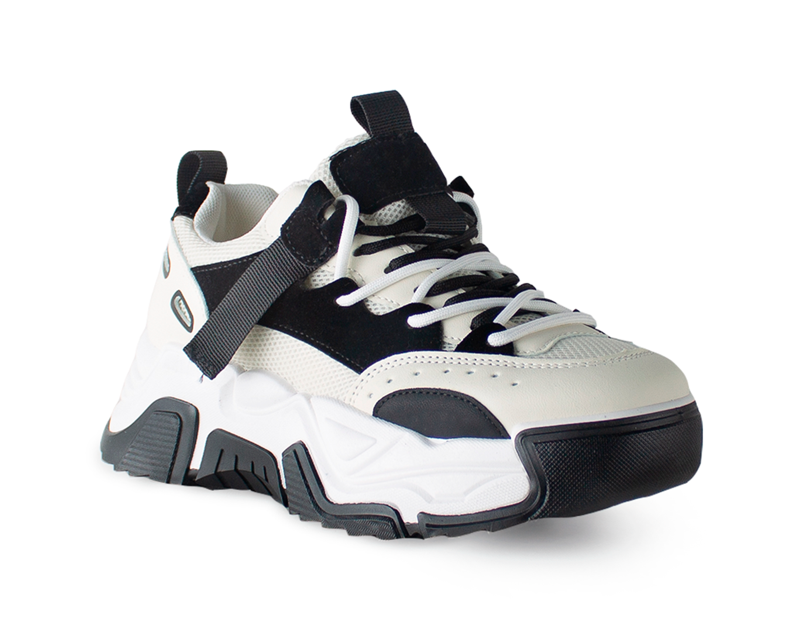 Tenis Color Negro Chunky Material Sintetico
