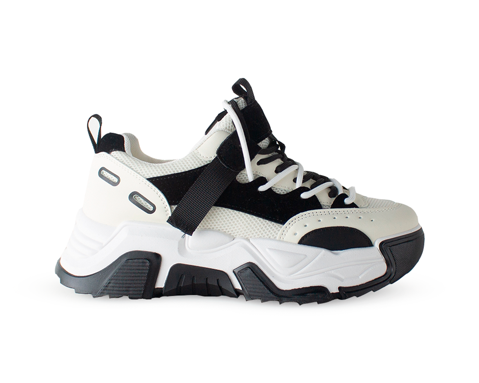 Foto 2 | Tenis Color Negro Chunky Material Sintetico