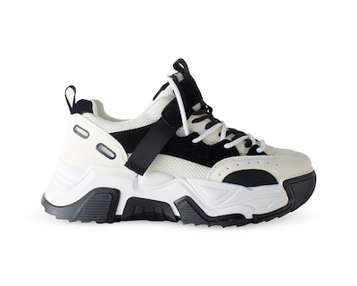 Foto 2 | Tenis Color Negro Chunky Material Sintetico
