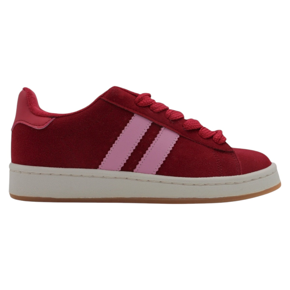 Foto 3 pulgar | Tenis Con Cordones Exterior Gamuza Sintética Color Rojo Para Mujer De Rbcollection