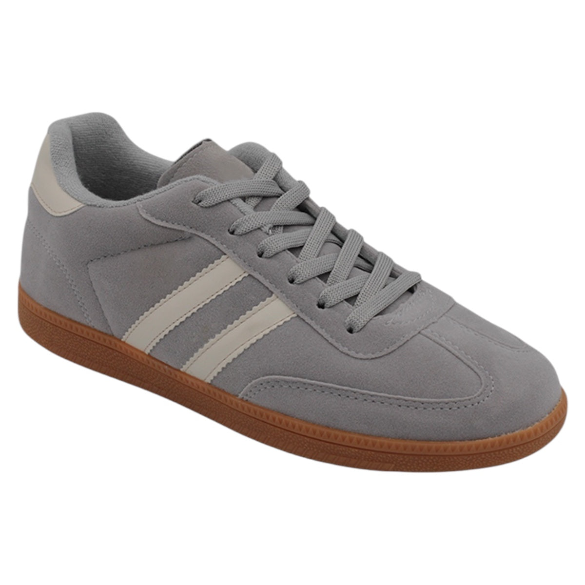 Foto 2 pulgar | Tenis Con Cordones Exterior Gamuza Sintética Color Gris Para Mujer De Rbcollection